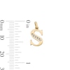 Thumbnail Image 4 of Cubic Zirconia &quot;S&quot; Initial Necklace Charm in 10K Solid Gold