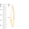 Thumbnail Image 1 of Made in Italy Glitter Enamel Oval Flat Hoop Earrings in 10K Solid Gold Wire and Tube