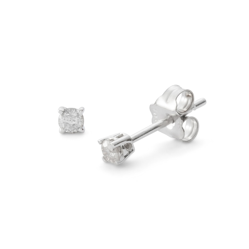1/4 CT. T.W. Diamond Solitaire Stud Earrings in 10K White Gold | Banter