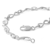 Thumbnail Image 4 of Diamond Accent Infinity Link Bracelet in Sterling Silver - 7.5&quot;