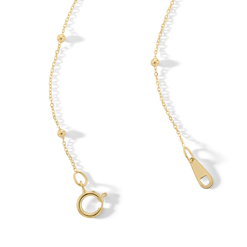 Main Image 3 of 020 Gauge Bead Station Chain Necklace in 10K Gold - 18&quot;