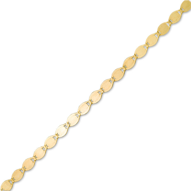 040 Gauge Valentino Chain Bracelet in 10K Gold - 7.5"