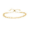 Thumbnail Image 0 of Triple Strand Hammered Forzatina Chain Bolo Bracelet in 10K Gold - 9"