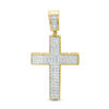 Thumbnail Image 0 of 1/10 CT. T.W. Diamond Cross Necklace Charm in Sterling Silver with 14K Gold Plate