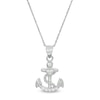 Thumbnail Image 0 of Cubic Zirconia Anchor with Rope Pendant in Sterling Silver