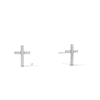 Thumbnail Image 1 of Cubic Zirconia Cross Stud Earrings in Sterling Silver