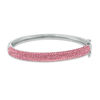 Thumbnail Image 0 of Child's Pink Crystal Bangle in Sterling Silver - 5.5"