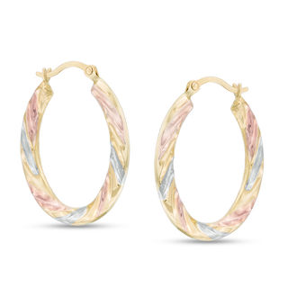 10K Gold Diamond-Cut Huggie Hoop Earrings | Banter