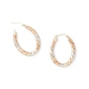 Thumbnail Image 1 of 25mm Diamond-Cut Hoop Earrings in 10K Stamp Hollow Tri-Tone Gold