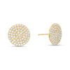 Thumbnail Image 1 of Cubic Zirconia Circle Stud Earrings in 10K Gold