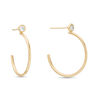 Thumbnail Image 0 of Cubic Zirconia Half Hoop Earrings in 10K Gold