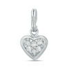 Thumbnail Image 0 of Cubic Zirconia Cluster Heart Charm in Sterling Silver