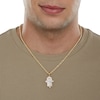 Thumbnail Image 3 of 1/10 CT. T.W. Diamond Hamsa Necklace Charm in Sterling Silver with 14K Gold Plate