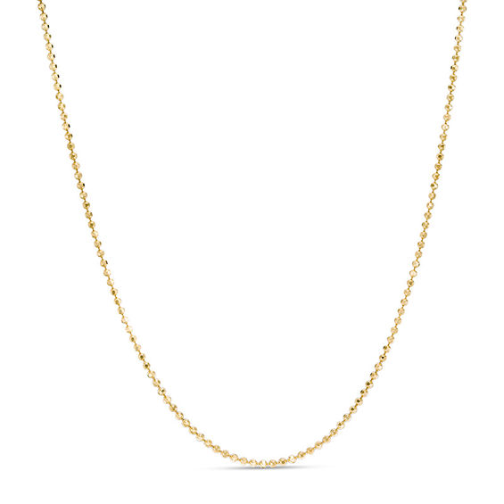Diamond-Cut Bead Chain Necklace in 10K Gold - 18"