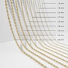 Thumbnail Image 7 of 021 Gauge Diamond-Cut Rope Chain Necklace in 14K Hollow Gold - 20&quot;