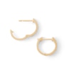 Thumbnail Image 4 of 1/10 CT. T.W. Diamond Double Row Hoop Earrings in 10K Gold