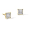 Thumbnail Image 1 of 1/20 CT. T.W. Square Composite Diamond V-Prong Stud Earrings in 10K Gold