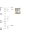 Thumbnail Image 3 of 1/20 CT. T.W. Square Composite Diamond V-Prong Stud Earrings in 10K Gold