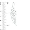 Thumbnail Image 2 of Diamond-Cut Angel Wing Cut-Out Drop Earrings in Solid Sterling Silver