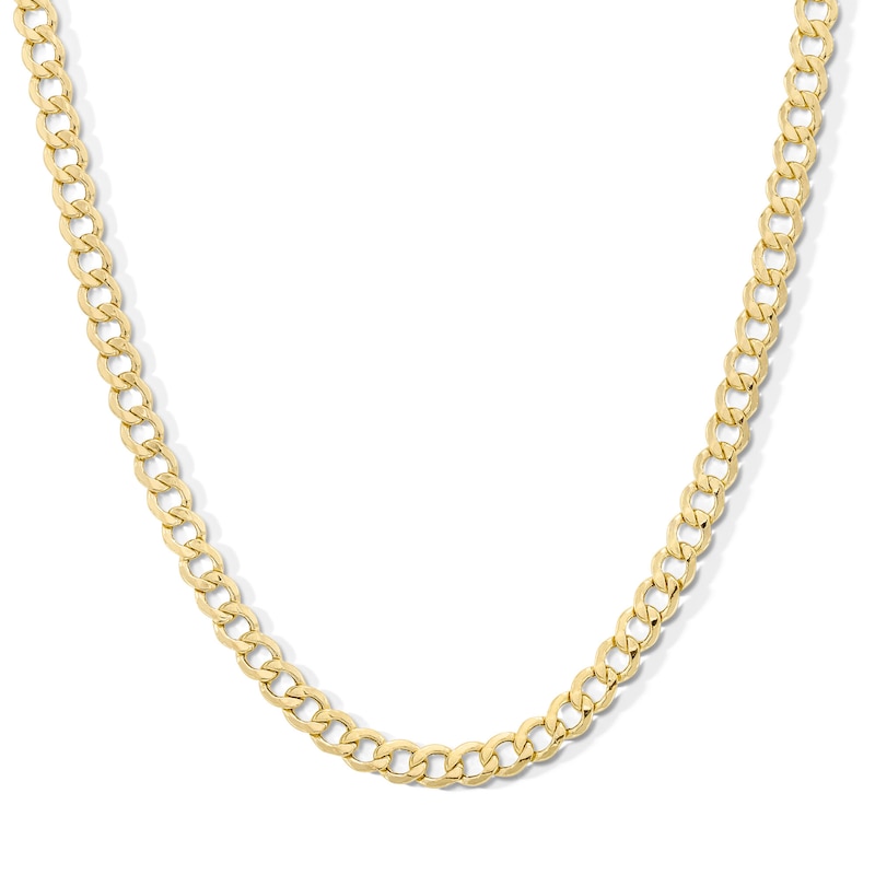 Main Image 1 of 120 Gauge Curb Chain Necklace in 10K Hollow Gold - 24&quot;