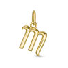 Thumbnail Image 1 of Lowercase Cursive &quot;m&quot; Necklace Charm in 10K Gold