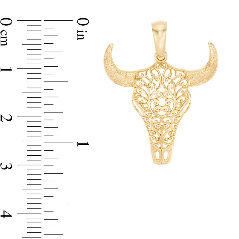Cow Skull / Bull Skull Necklace in 14/20 Gold Fill or Sterling Silver