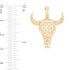 Thumbnail Image 4 of Filigree Bull Skull Necklace Charm in 10K Gold