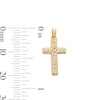 Thumbnail Image 3 of Cubic Zirconia Petite Crucifix Necklace Charm in 10K Hollow Gold