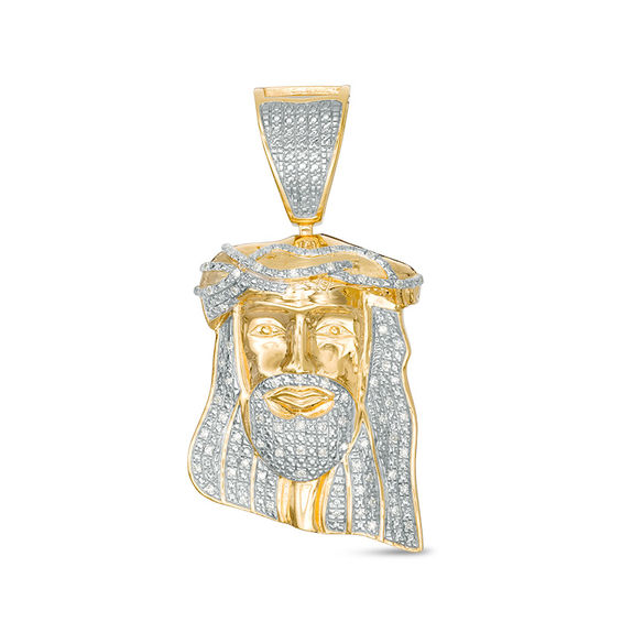 diamond jesus head pendant