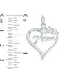 Thumbnail Image 1 of Cubic Zirconia "Mom" Heart Necklace Charm in Sterling Silver