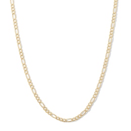 14K Hollow Gold Diamond-Cut Figaro Chain - 22&quot;