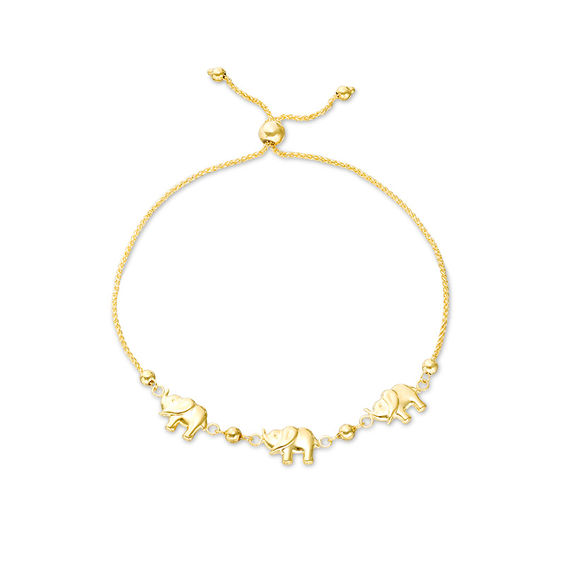 10k outlets Gold Elephant Charm Bracelet 2g