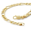 Thumbnail Image 2 of 120 Gauge Bevelled Figaro Chain Bracelet in 10K Hollow Gold - 7.5&quot;