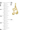 Thumbnail Image 1 of Tilted Music Note Necklace Charm in 10K Gold