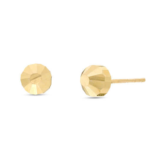 Geometric Spike Stud Earrings in 10K Gold
