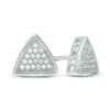 Thumbnail Image 0 of Cubic Zirconia Pavé Triangle Stud Earrings in Sterling Silver