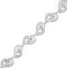 Thumbnail Image 0 of Diamond Accent Swirl Hearts Bracelet in Sterling Silver - 7.25"