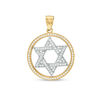 Thumbnail Image 0 of Cubic Zirconia Star of David Necklace Charm in 10K Two-Tone Gold