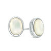 Thumbnail Image 0 of Oval Mother-of-Pearl Stud Earrings in Sterling Silver
