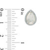 Thumbnail Image 1 of Pear-Shaped Mother-of-Pearl Bead Frame Stud Earrings in Sterling Silver