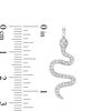 Thumbnail Image 1 of Cubic Zirconia Snake Necklace Charm in Sterling Silver