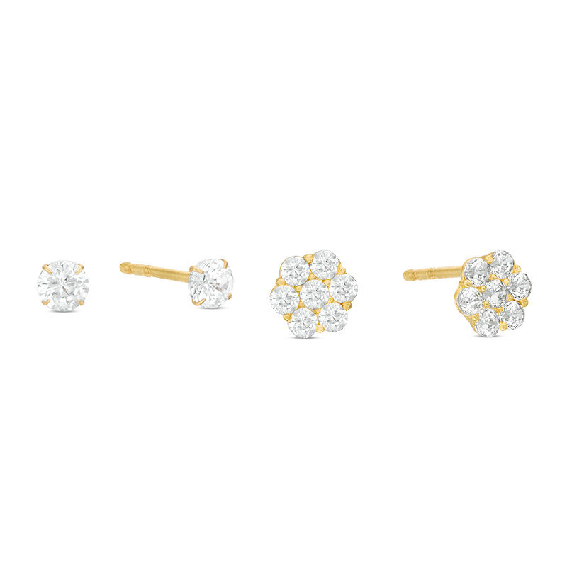 Cubic zirconia cluster stud on sale earrings