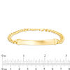 Thumbnail Image 1 of 140 Gauge Curb Chain ID Bracelet in 10K Gold - 8.5"