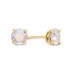 Thumbnail Image 1 of Child's 4mm Iridescent Crystal Solitaire Stud Earrings in 14K Gold