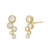 Thumbnail Image 0 of Bezel-Set Cubic Zirconia Bubble Crawler Earrings in 10K Gold