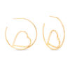 Thumbnail Image 0 of 30mm Diamond-Cut Heart Cut-Out Hoop Earrings in 10K Gold