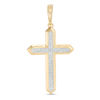 Thumbnail Image 0 of 1/6 CT. T.W. Composite Diamond Gothic-Style Cross Necklace Charm in 10K Gold