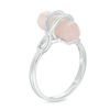 Thumbnail Image 1 of Hexagon Rose Quartz Prism Ring in Sterling Silver - Size 7