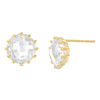 Thumbnail Image 0 of 8mm Faceted Crystal Stud Earrings in 10K Gold