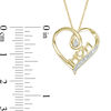 Thumbnail Image 1 of Diamond Accent "MOM" Loop Heart Pendant in 10K Gold